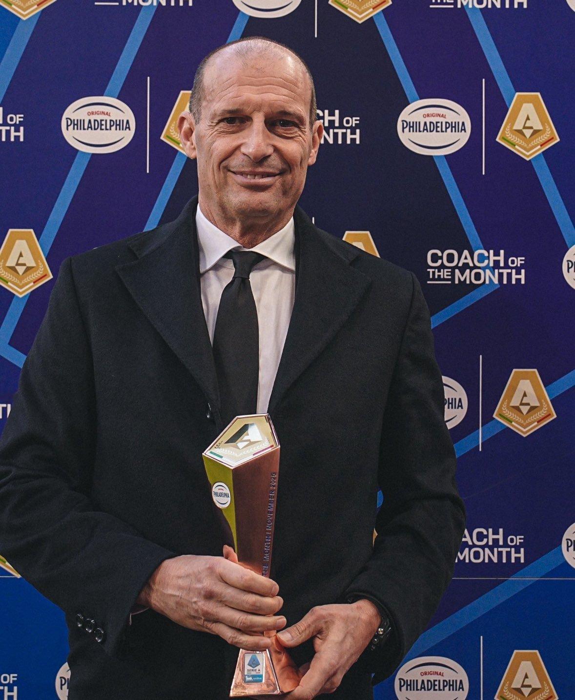 【👍🏻】 🔴⚫️ 赛前阿莱格里🇮🇹荣获意甲联赛 1️⃣1️⃣月份最佳教