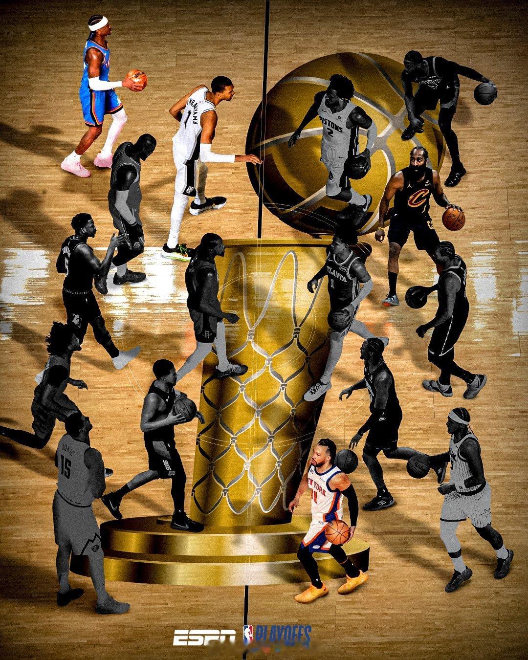 这图做的可以，今年总决赛主场地板是有奥布莱恩杯的吧🏆nba季后赛