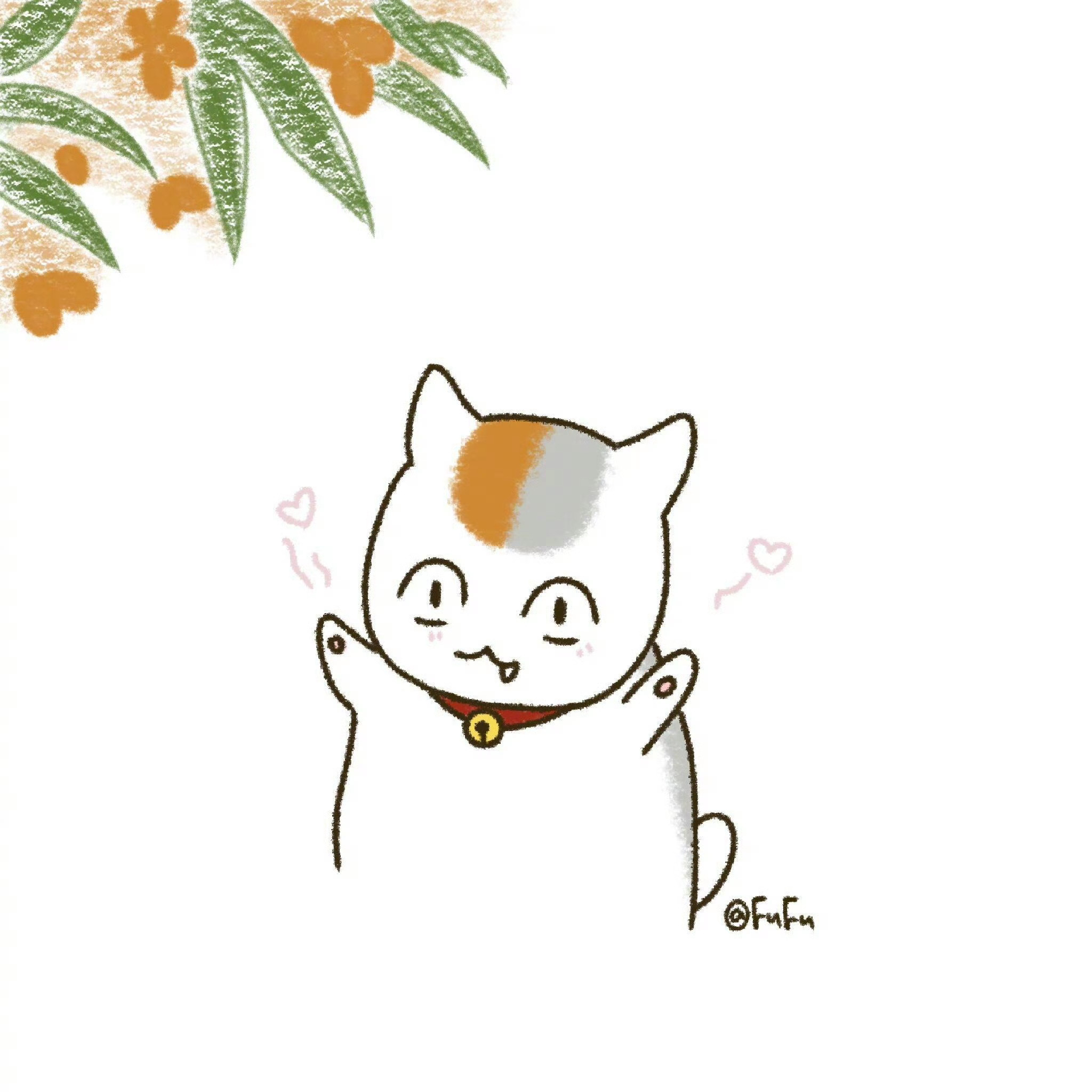 夏目友人帐猫咪老师 猫咪老师：哇达西纳兹咩给我摘批耙.绘：fufuworld 