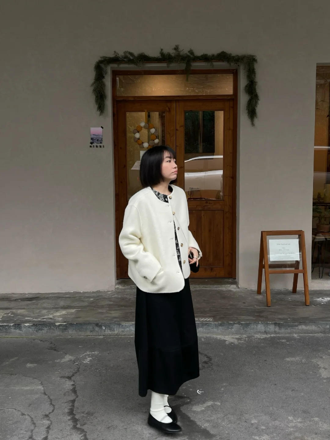 奶里奶气带点复古穿搭