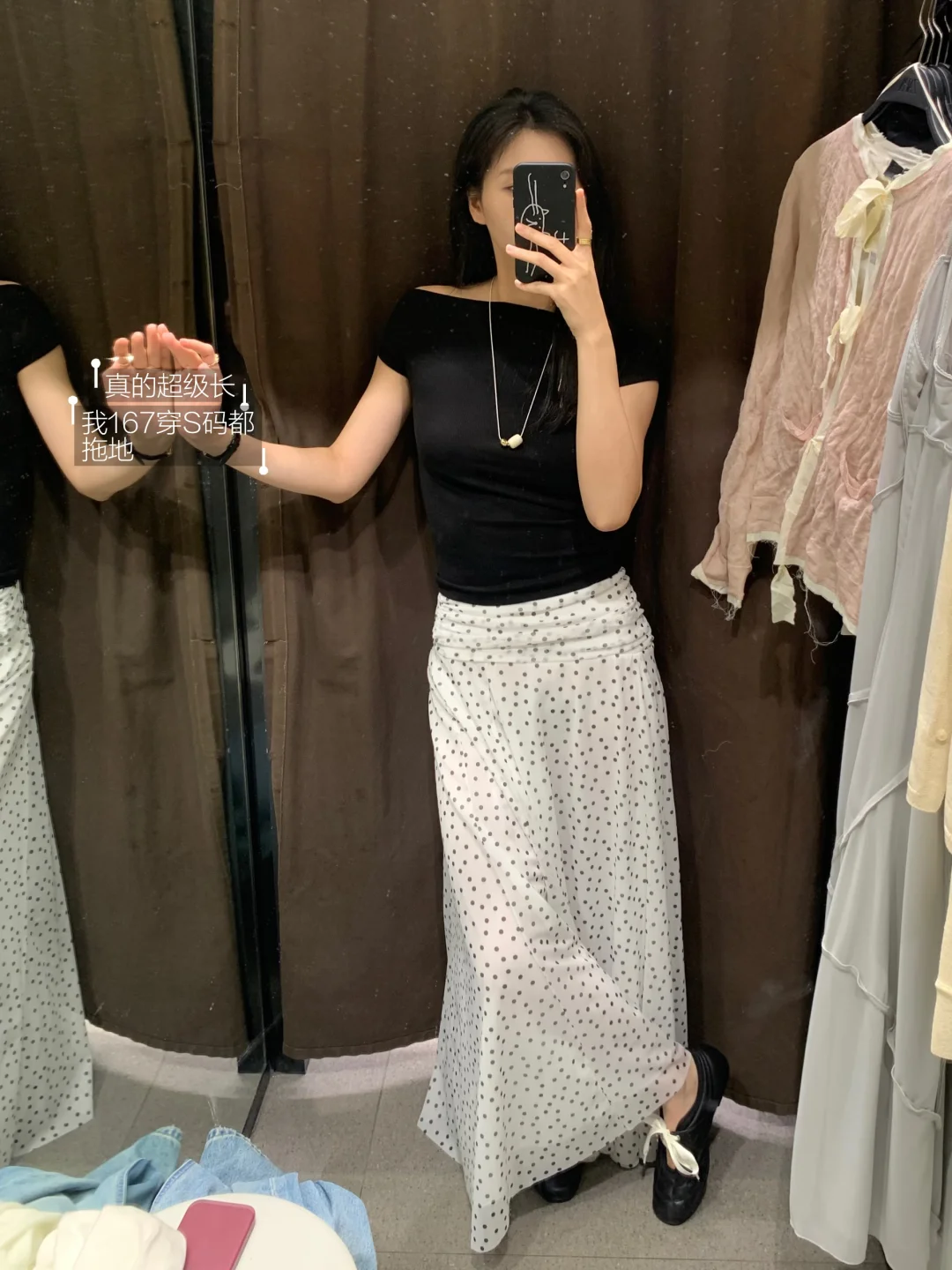 Zara这条裙子只适合高妹😅但确实美啊～