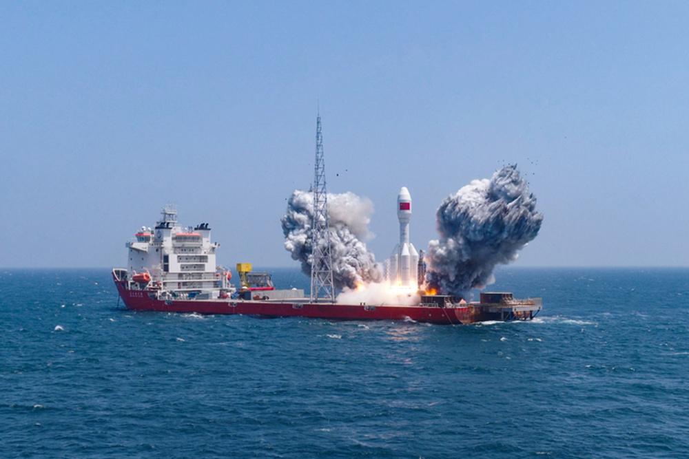 北京时间7月22日10时54分，我国太原卫星发射中心在上海东部海域实施发射任务，