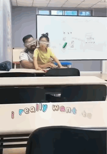 假如视频中的男子不是外教，而是国内的男老师，在给这位小女孩教课的时候，也用同样的