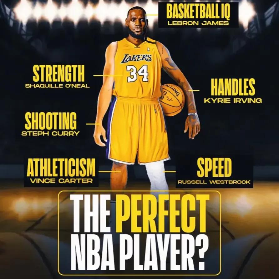 NBA历史最佳球员出炉：

詹姆斯的球商
奥尼尔的力量
欧文的运控技术
库里的投