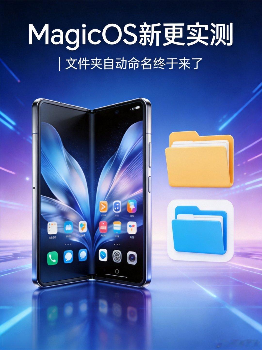 MagicOS新更实测 | 文件夹自动命名终于来了荣耀MagicV6刚更完荣耀m