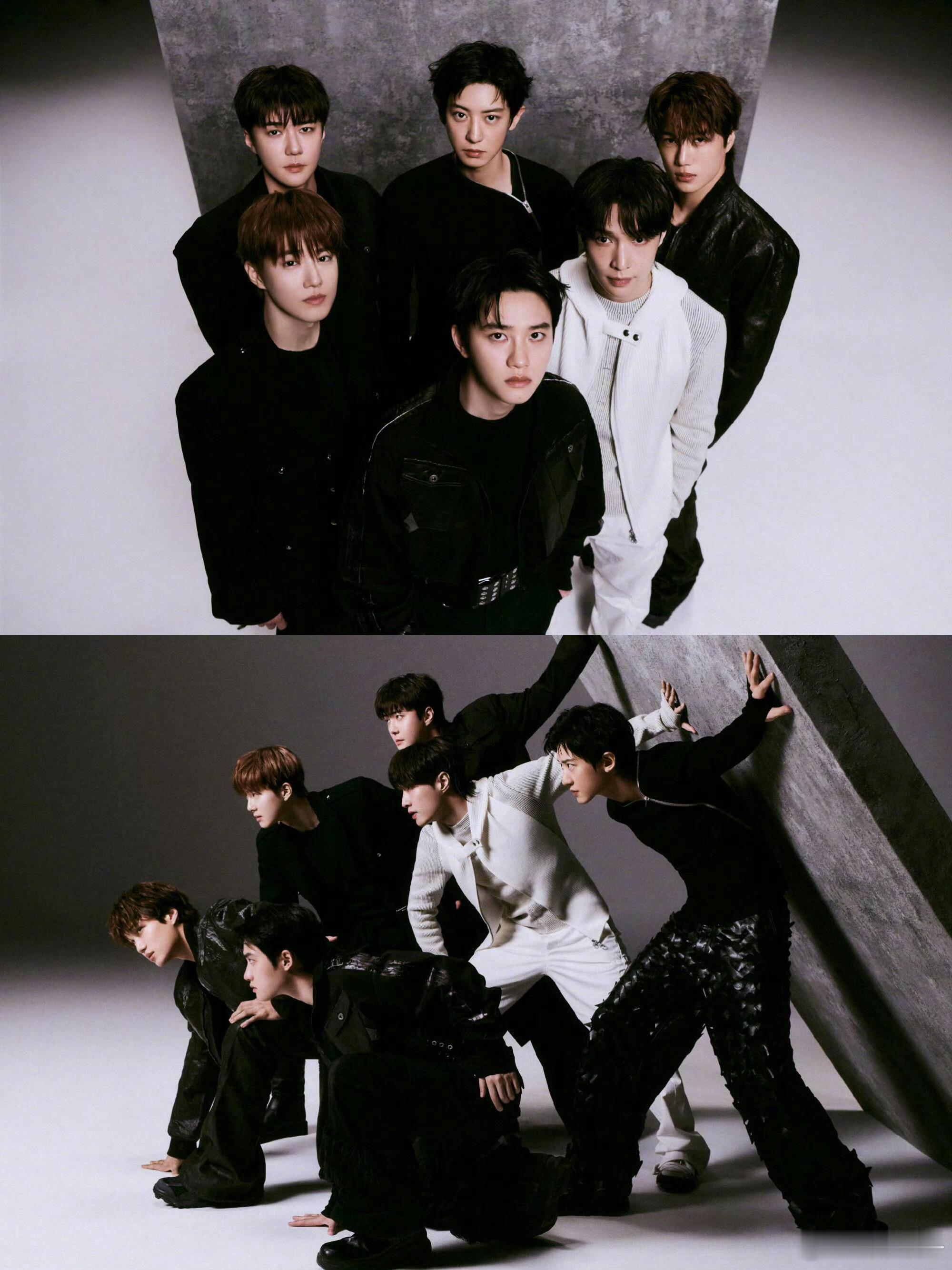 EXO团体预告照exo团体预告照居然有张艺兴哎 