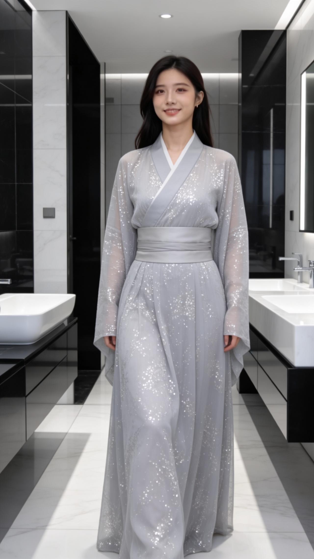 浅灰调交领襦裙，太美了。