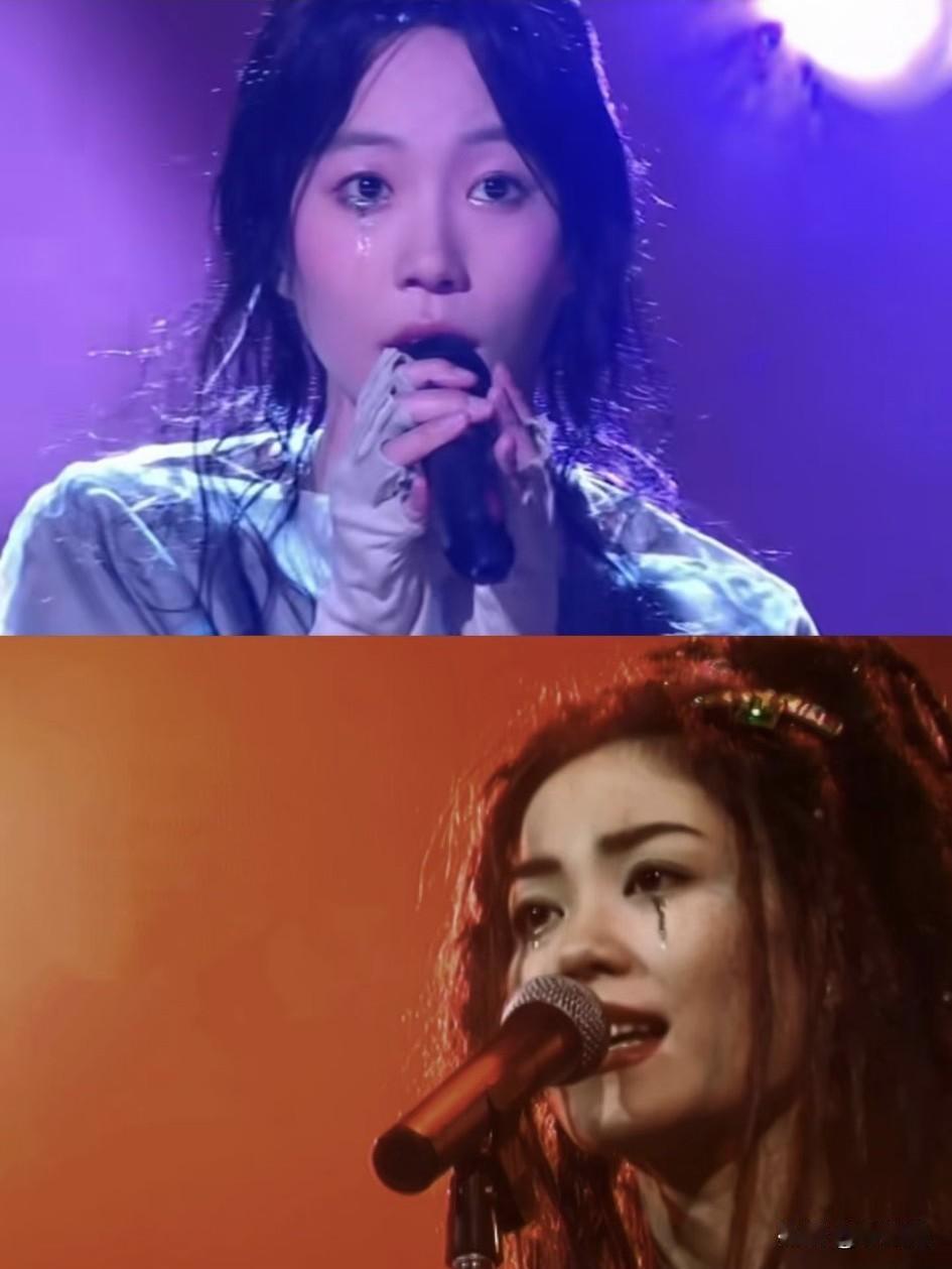 菲姐和童童穿越30年的泪痕装扮。童童完美复刻妈妈的装扮，有其母必有其女，时尚DN
