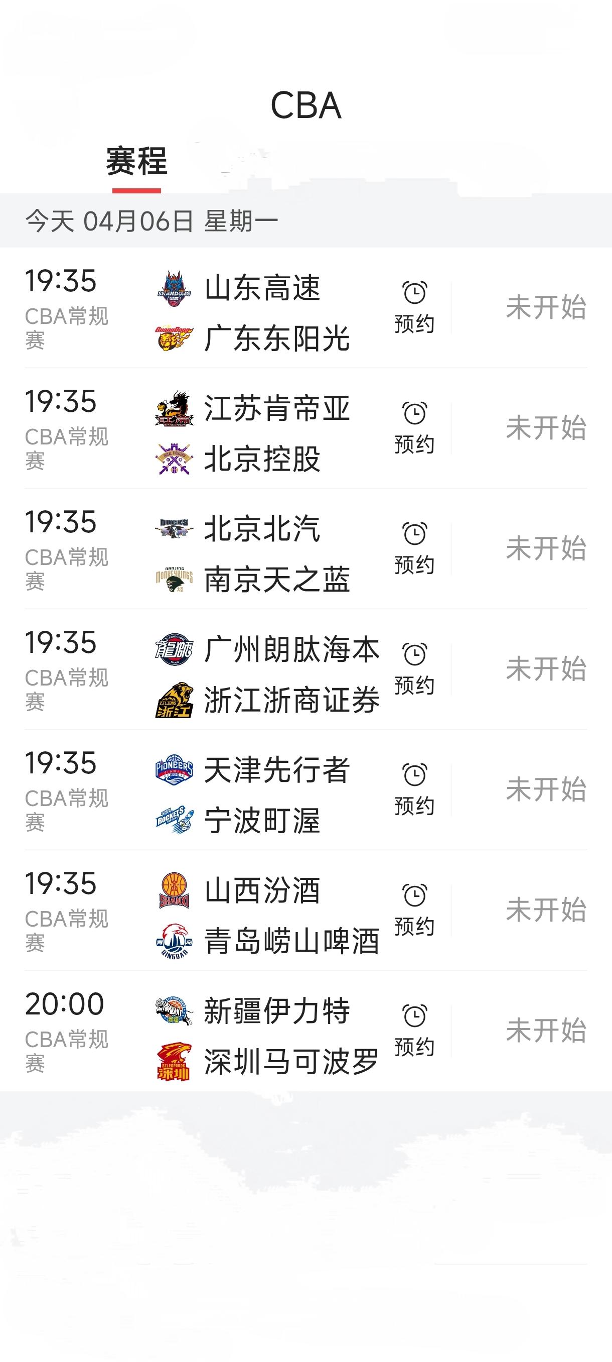 CBA常规赛第三十五轮今晚继续进行，有多场焦点比赛，其中山东高速主场对阵广东东阳