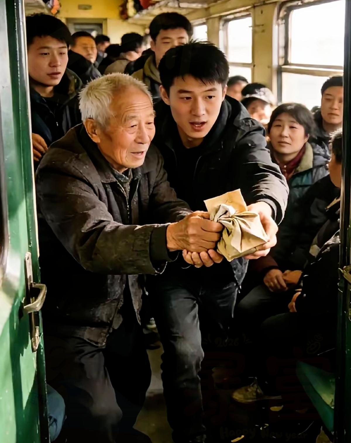 看哭了！河南小伙火车上让座，老人塞钱又留条，短短几行字直接戳中人心！
 
   