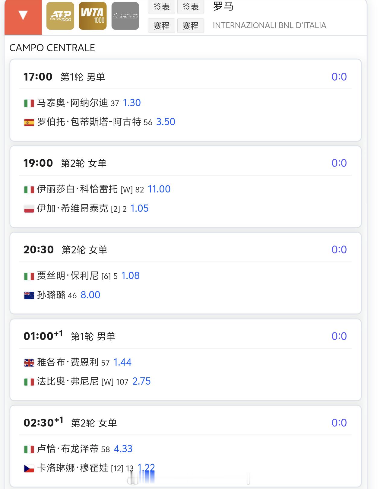 5月8日重点赛程推荐中国网球波比台bbtv 【免费超清新APP枫运体育（浏览器下