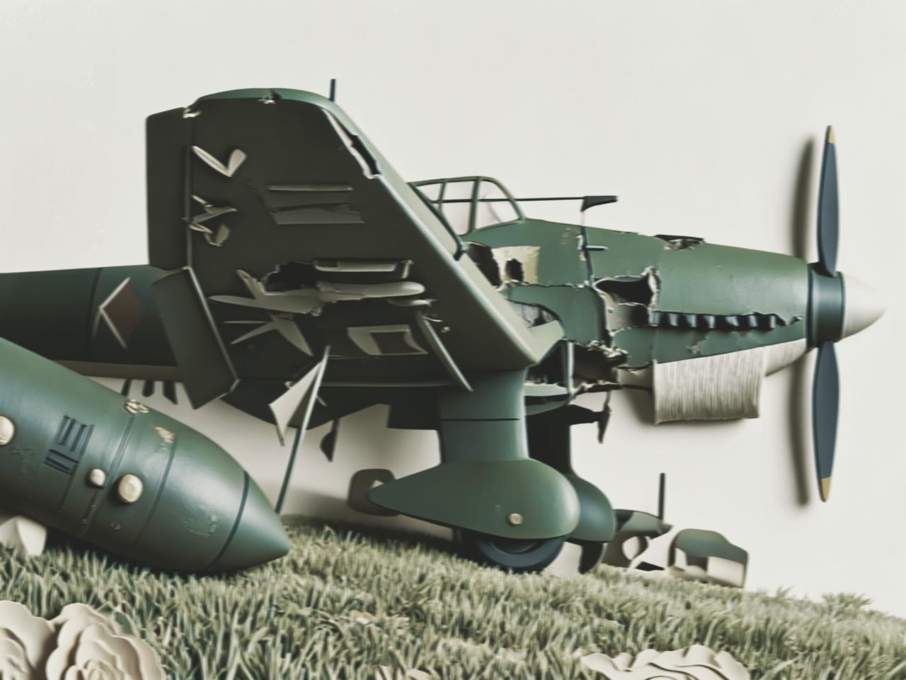 晒图笔记大赛斯图卡俯冲轰炸机。