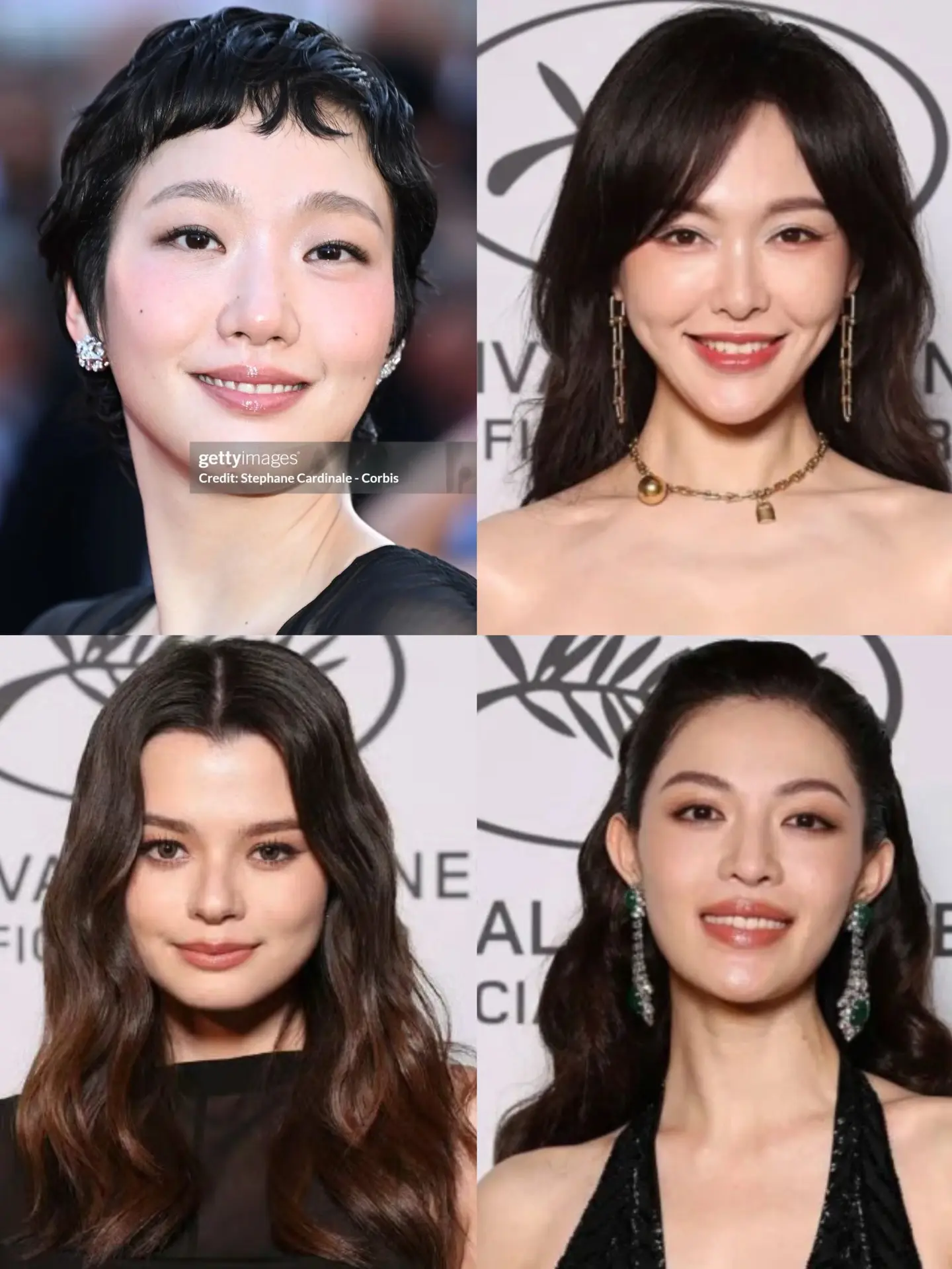 中韩泰戛纳晚宴生图。唐嫣 钟楚曦 金高银 becky
