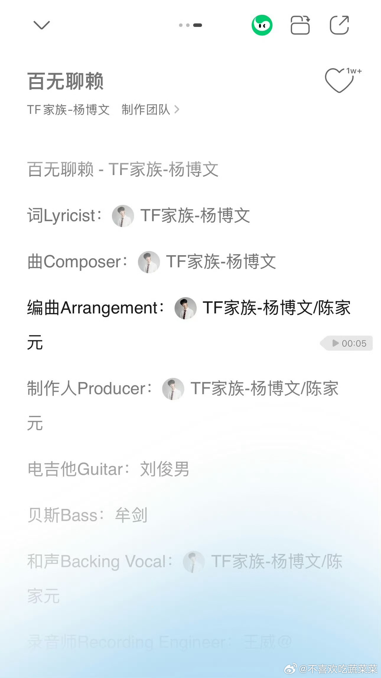 杨博文词曲编曲在线收听人数 