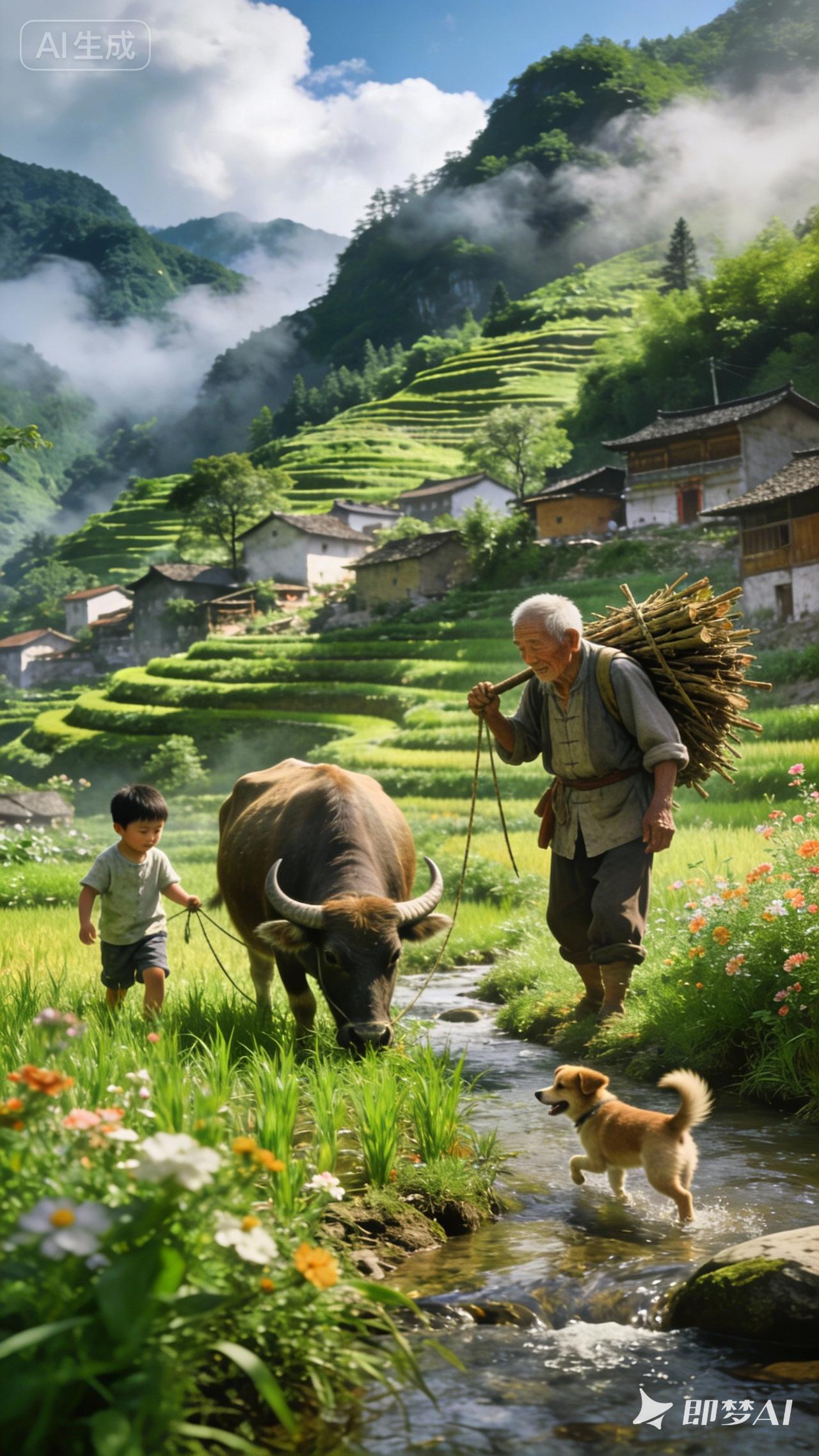 看到“春播千亩稻”这个上联，我一下子来了兴致。这上联描绘了春天里农民播种的忙碌景