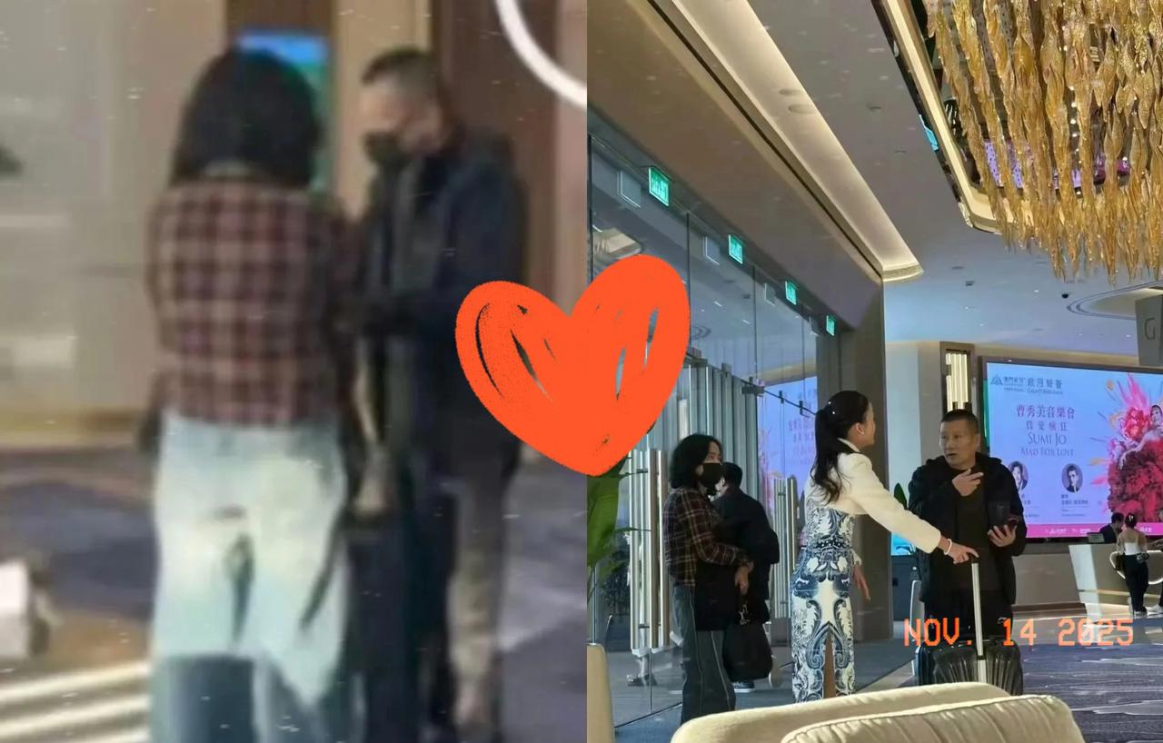 小狮子的爸妈已经到达澳门了，
楚钦妈妈衣着好年轻呀，
复古咖色格子上衣配淡蓝牛仔