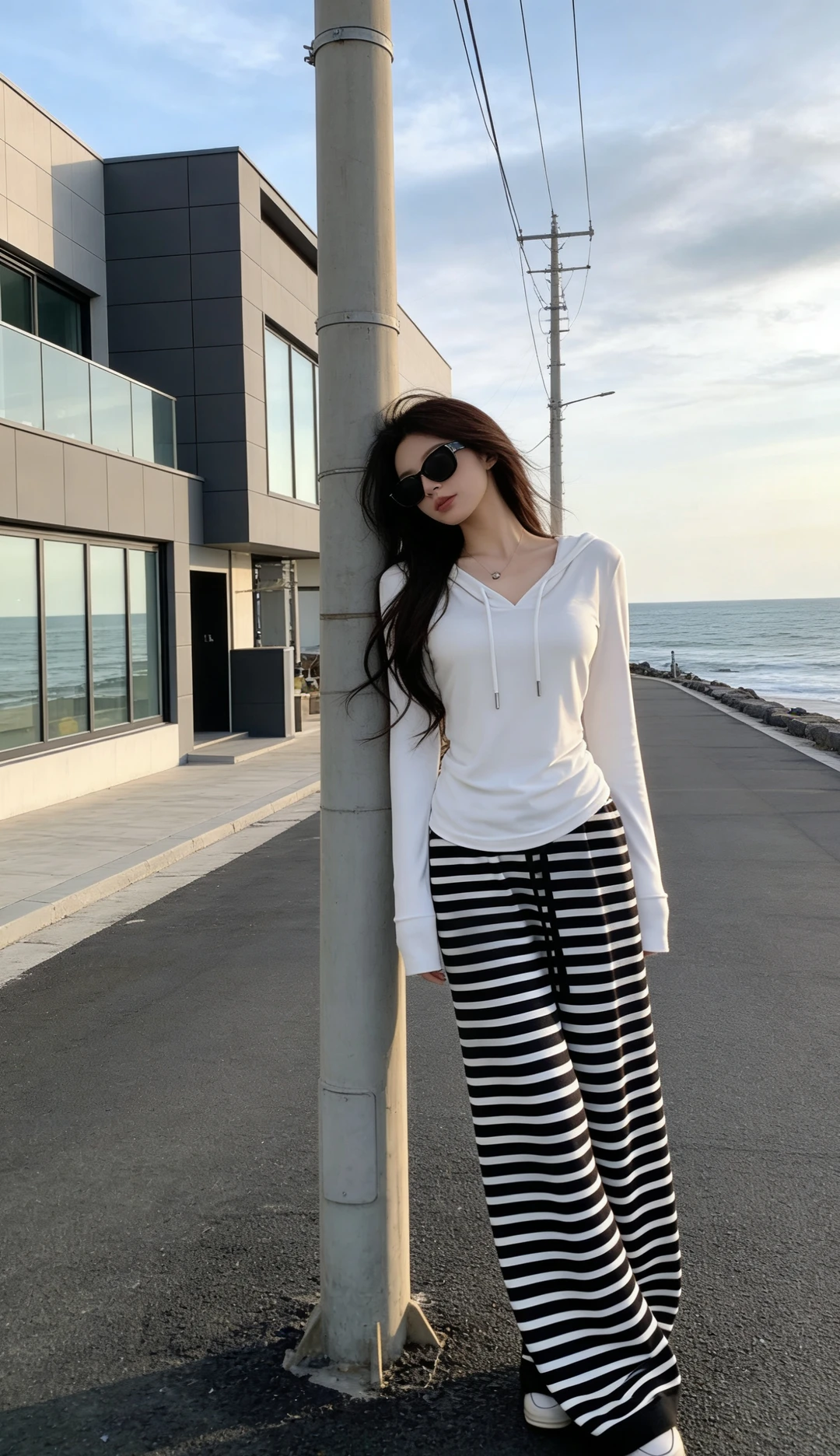 条纹裤好韩、好喜欢