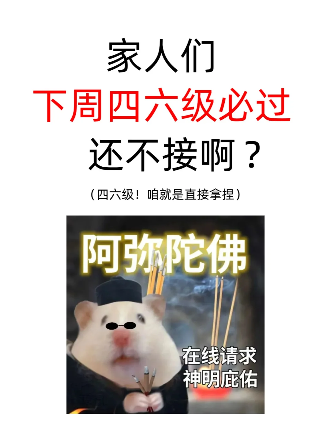 四六级必过！还不接啊？家人们