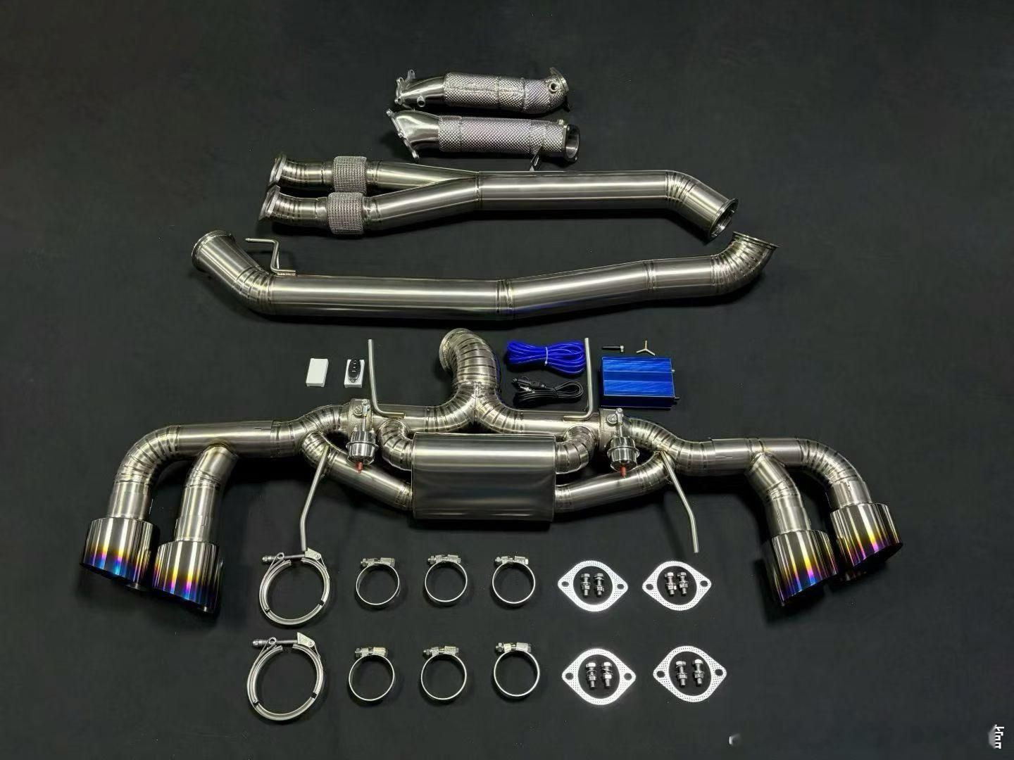 NISSAN GTR35钛合金排气102mm管径 / 竞技直通头段 