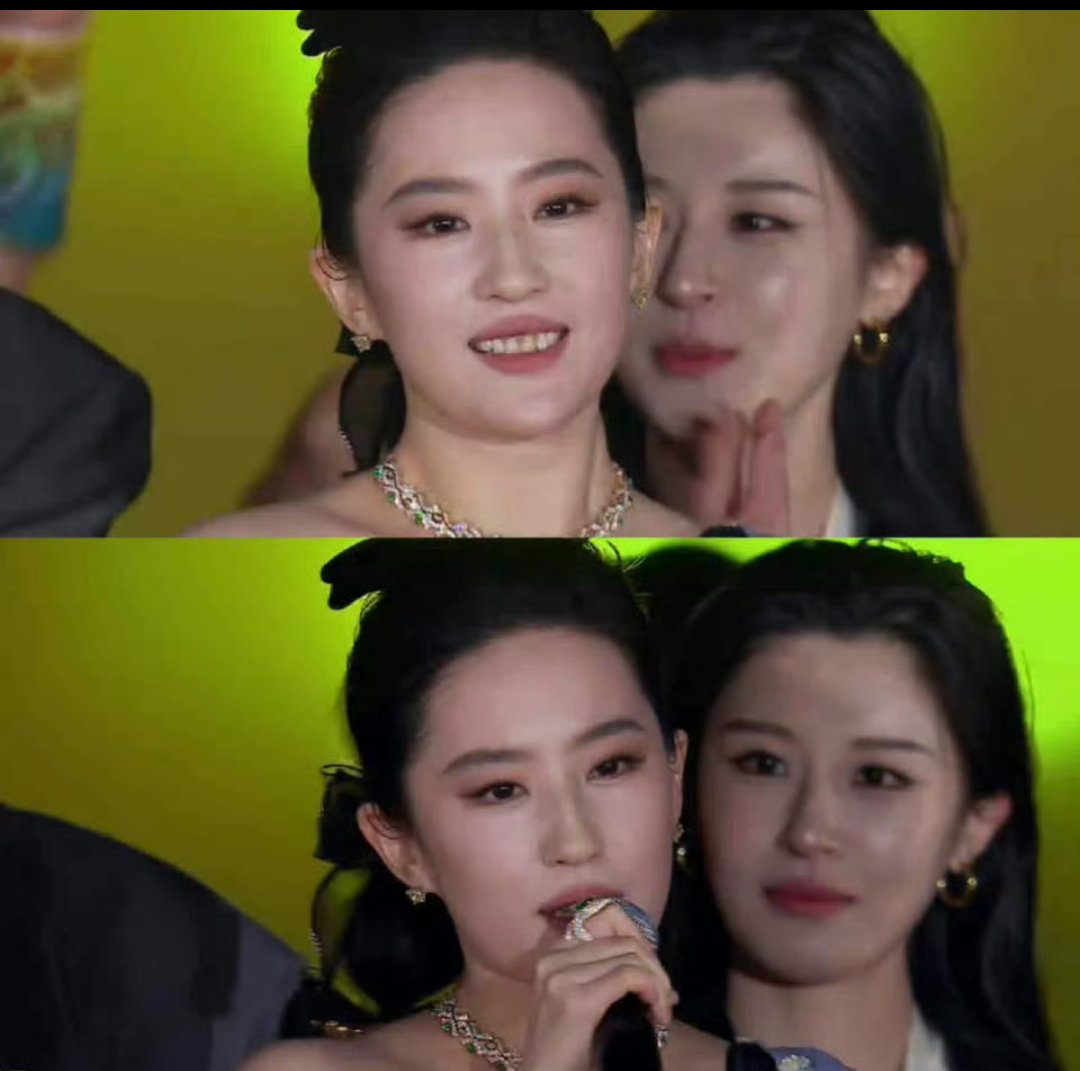 刘亦菲和于雯同框大屏好想就这么近距离，一眼万年盯住她啊啊啊啊 ​​​