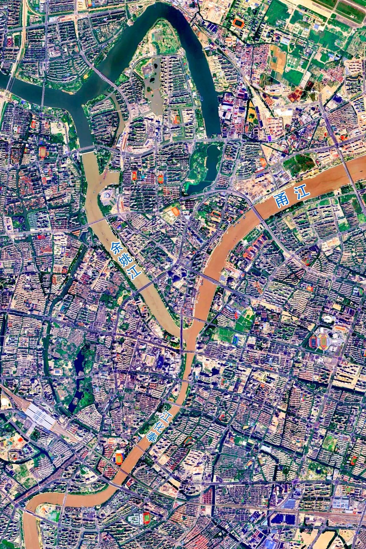 浙江宁波市高清卫星图