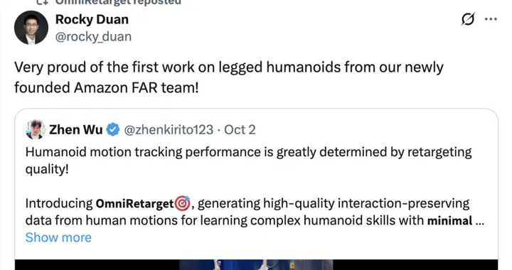 亚马逊“盲眼”机器人30秒跑酷首秀惊艳！华人学者领衔