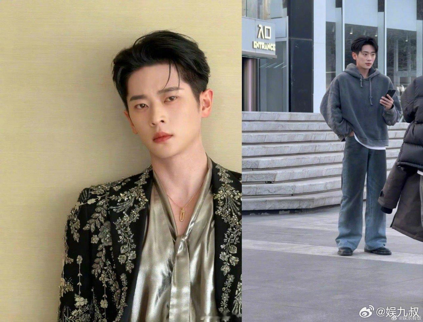 丞磊丞磊昨天男明星今天男大 昨天是精致耀眼的舞台男星，今天是清爽治愈的校园男大。