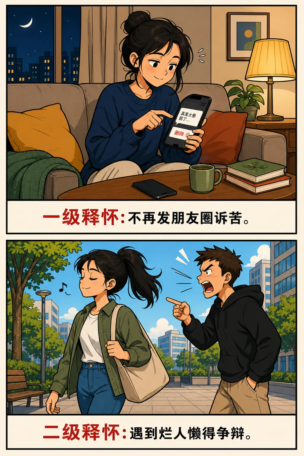 你属于几级释怀呢。