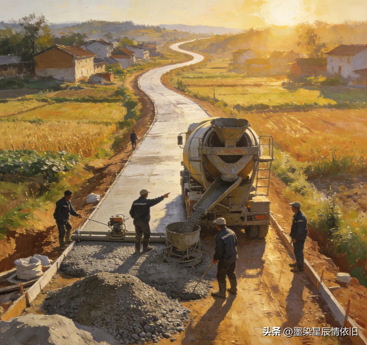 现在的高标准农田项目上的道路清包单价低到你无法想象。四米宽的混凝土路面，要求挖机