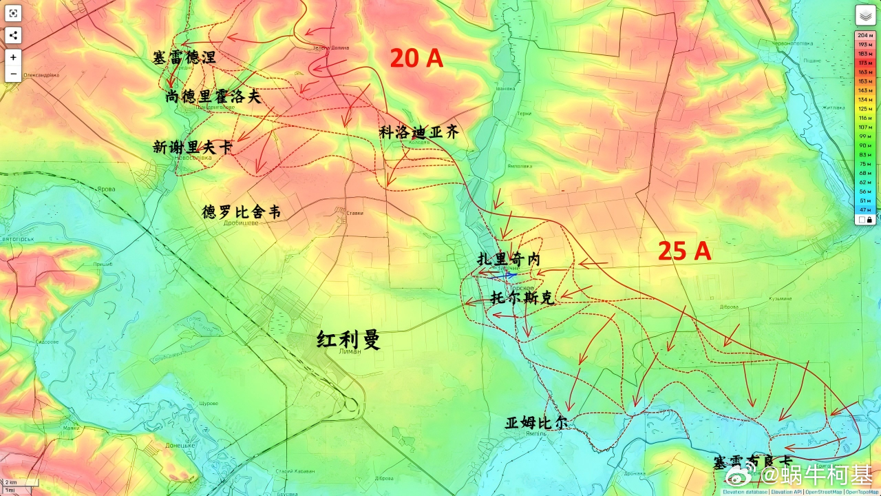 南哥的地图看红利曼局势就很清楚，A是集团军的意思来源：Мир сегодня с