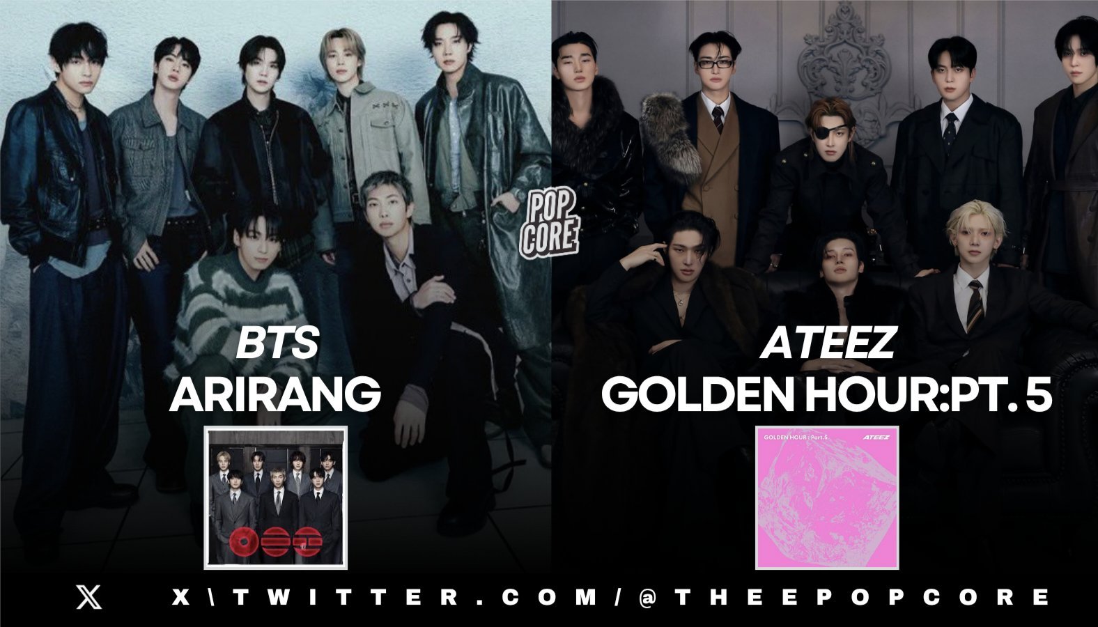 ATEEZ 和 BTS 是2026年唯二获得🇺🇸Billboard 200冠