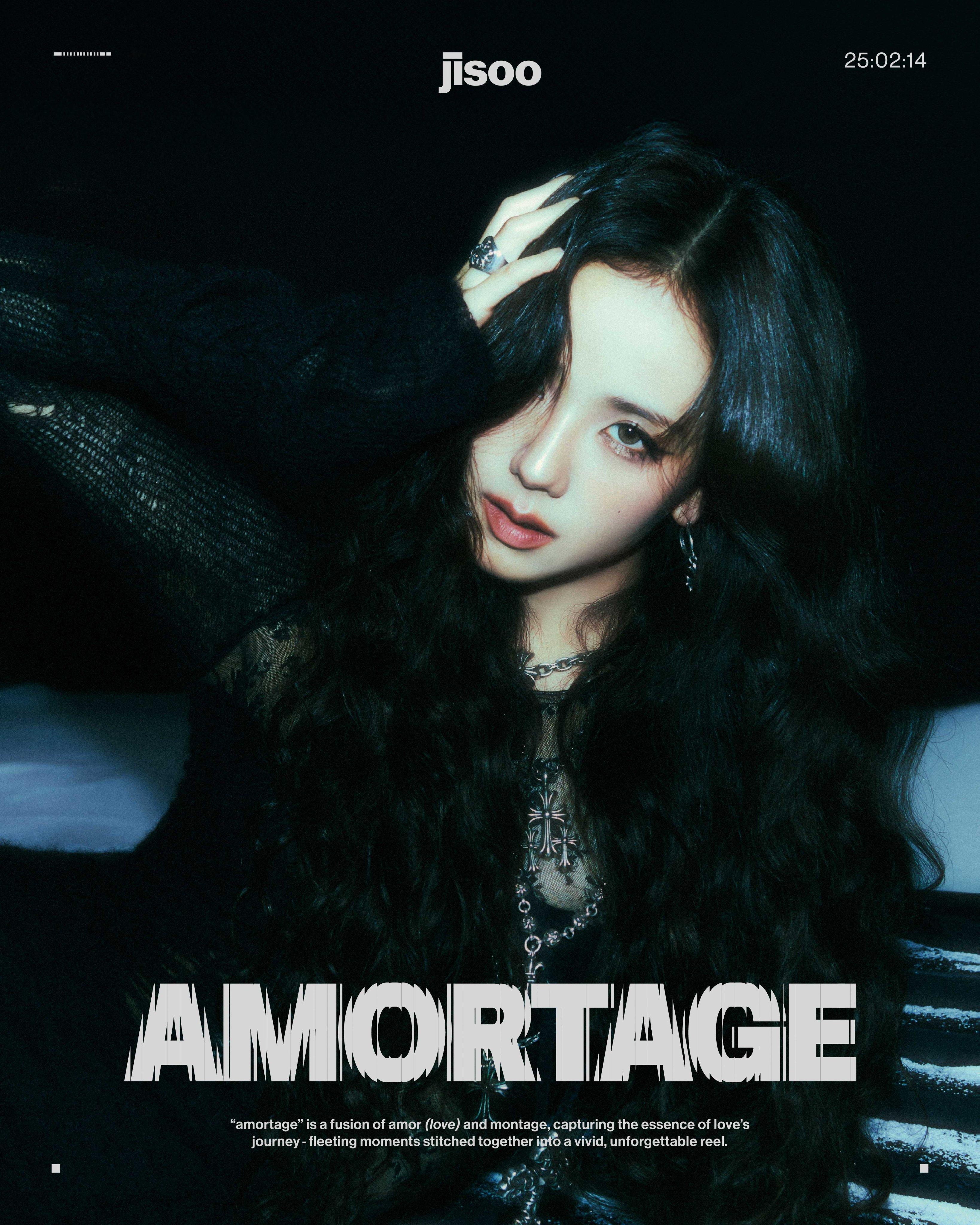 JISOO 迷你专辑 [AMORTAGE]  黑色版封面✅2025.02.14 