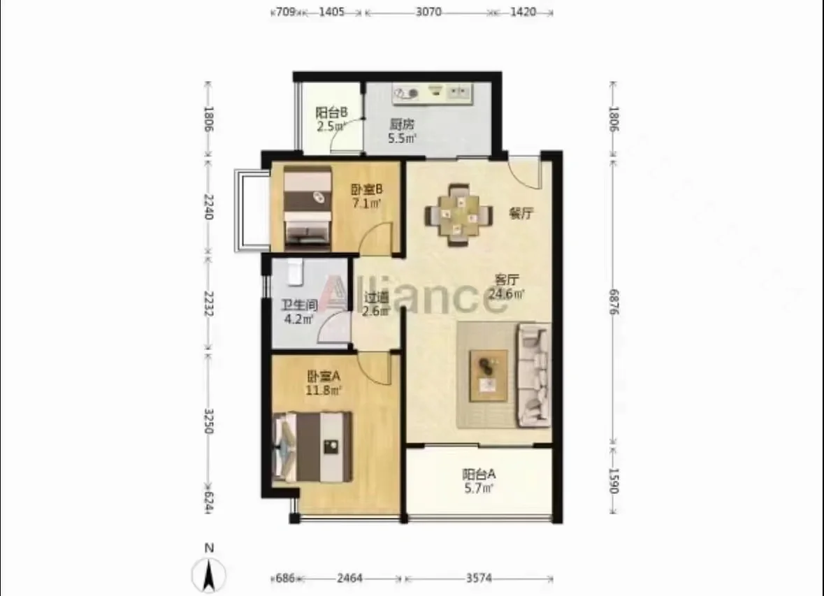 大寨路两室113万