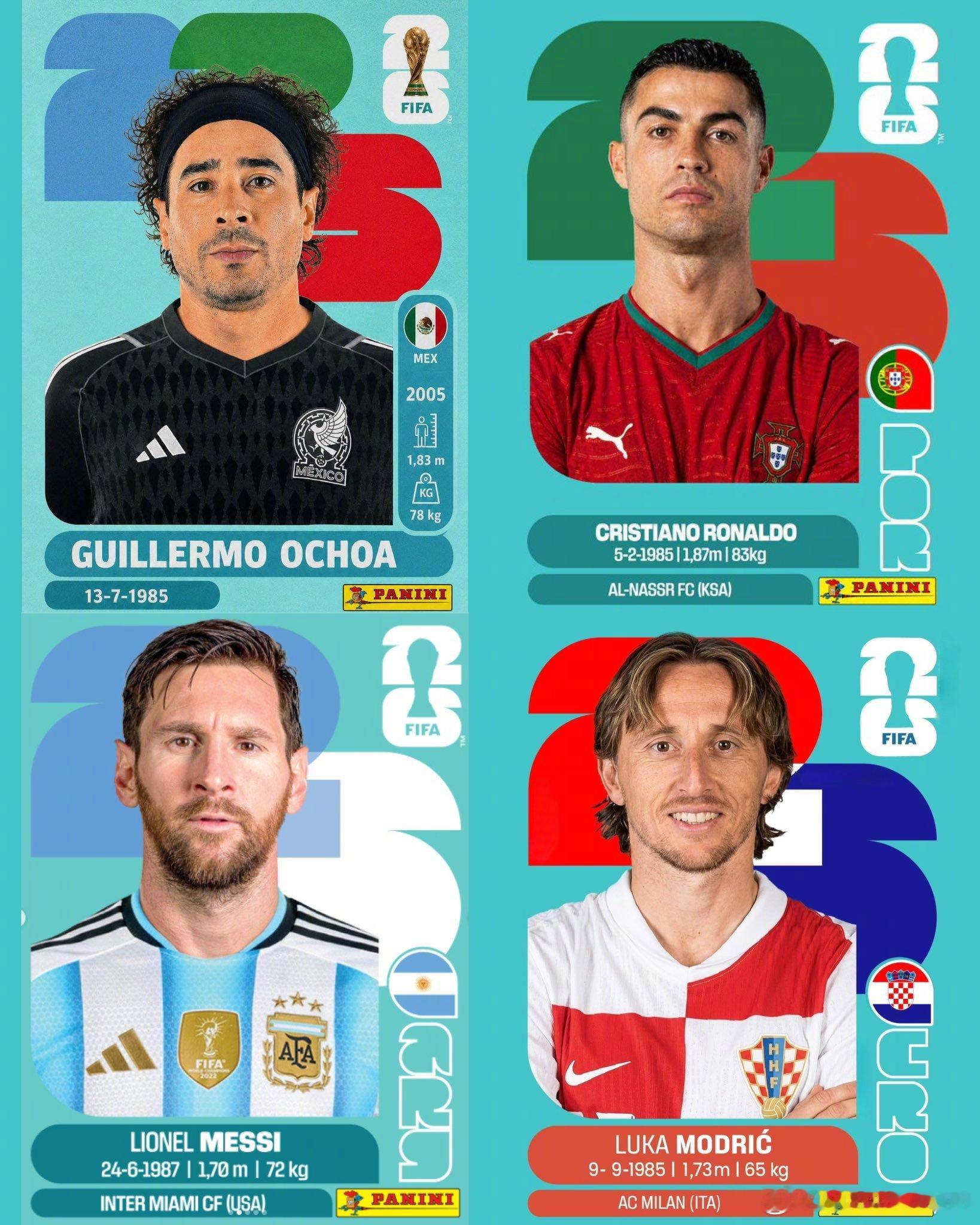 参加过2006年世界杯的球员仅有4位将参加今夏的世界杯🏆奥乔亚、C罗、梅西、莫