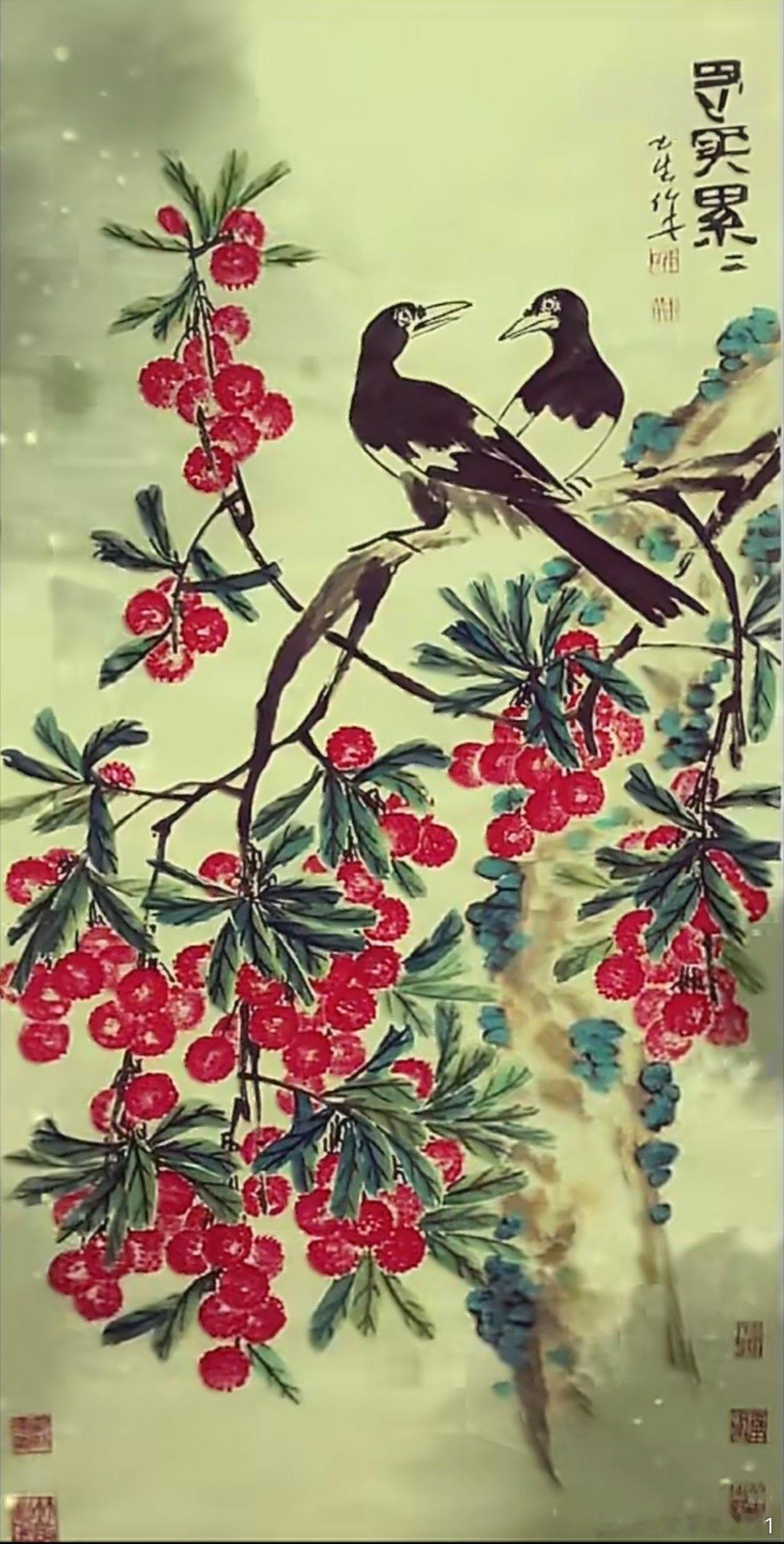【好友新作】1画家赵春秋，2画家白玉生，3书画家崔学坤（中国葡萄王），4画家陈胜