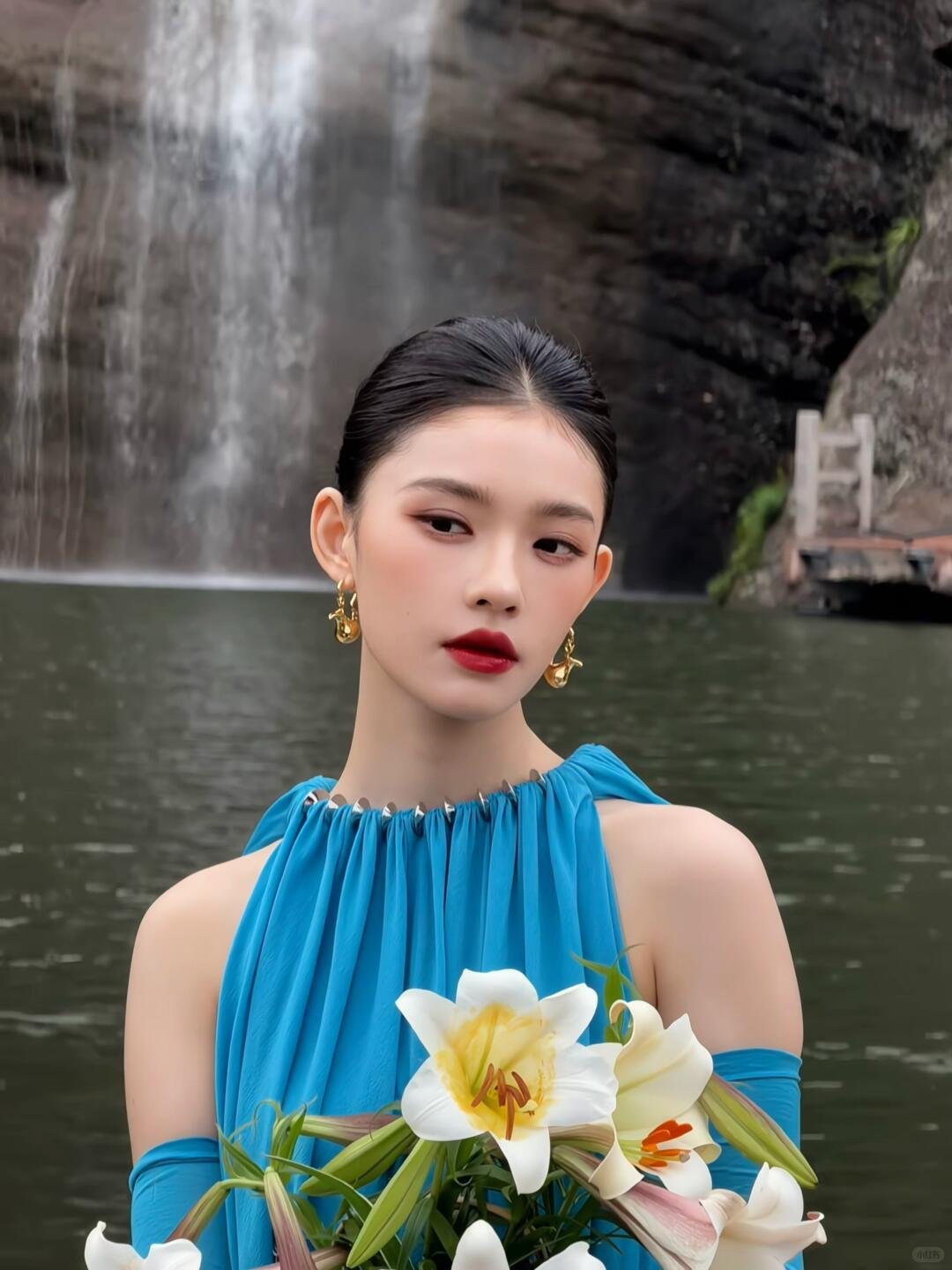 林允水墨画中走出的美人林允撑伞神图有了 此女是神！！ 