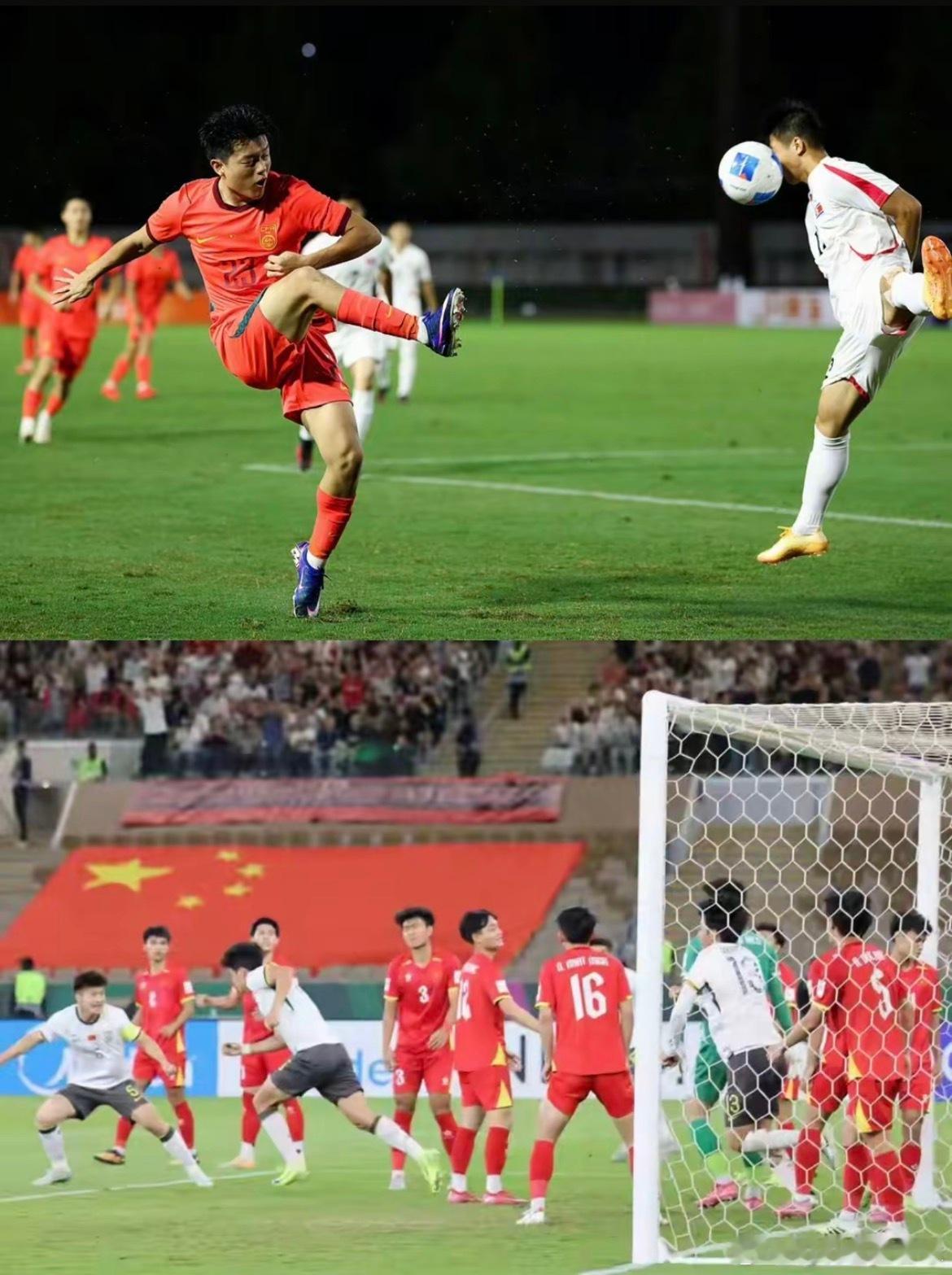 亚运国足vs韩国比赛进行了一个小时，中韩比分是1比1.让韩国队！第23分钟，毛伟