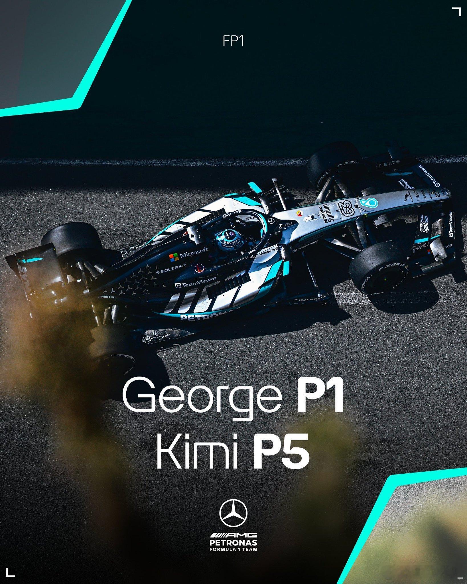mia聊f1 阿塞拜疆FP1结束🇦🇿拉塞尔第一🏆但今天故障率好高啊安东内利
