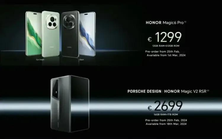 荣耀和小米的海外价格出来了，谁更狠？
①荣耀Magic 6 Pro 12+512
