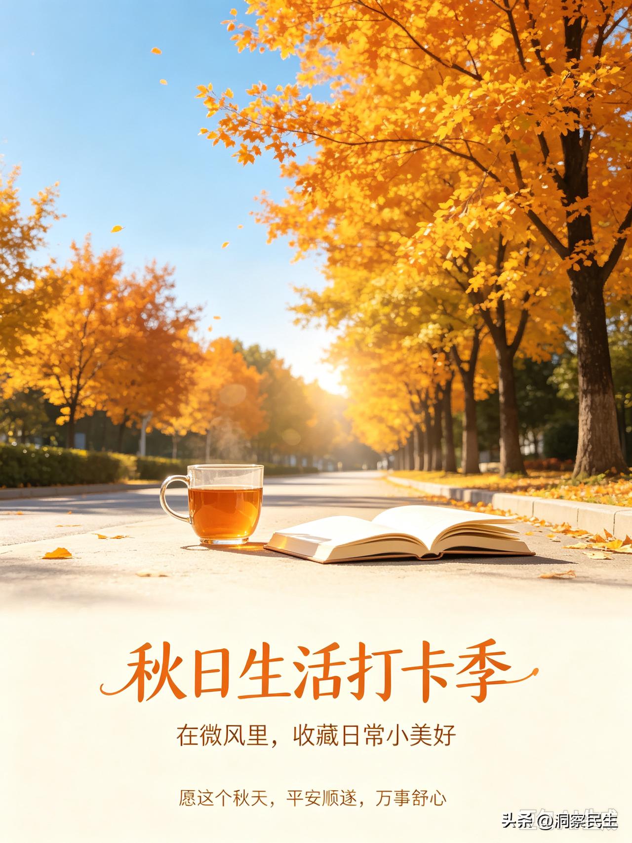 秋意渐浓，天气清爽宜人，正是好好享受生活的时候。清晨出门，感受微凉秋风，闲暇时做