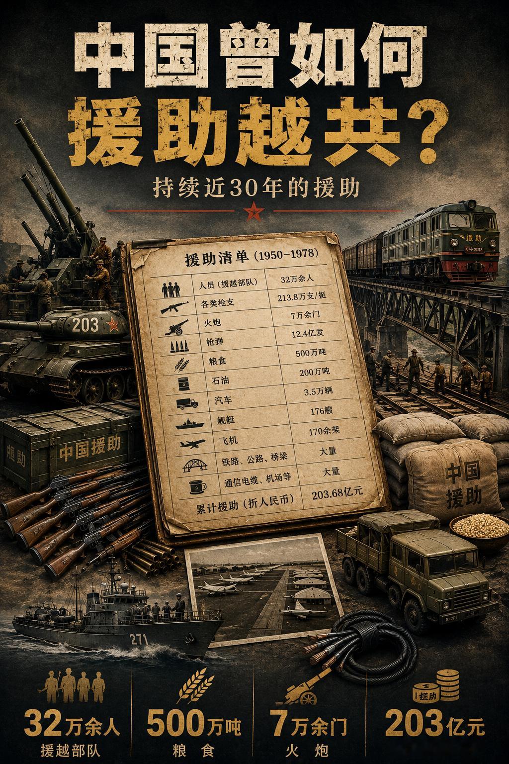 越共从中国得到哪些援助？Claude对此解答：中国对越共（越南民主共和国／越南劳