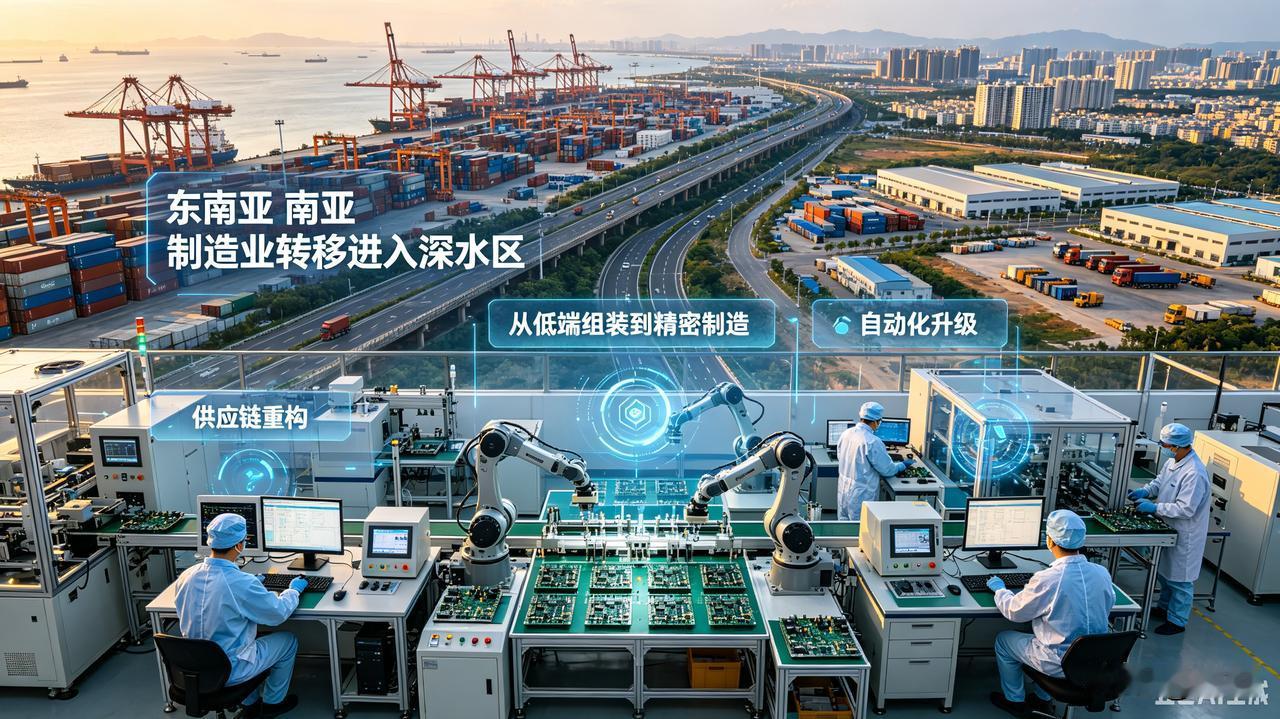 东南亚、南亚的制造业承接转移正在进入深水区，不再局限于低端组装环节，开始向电子零