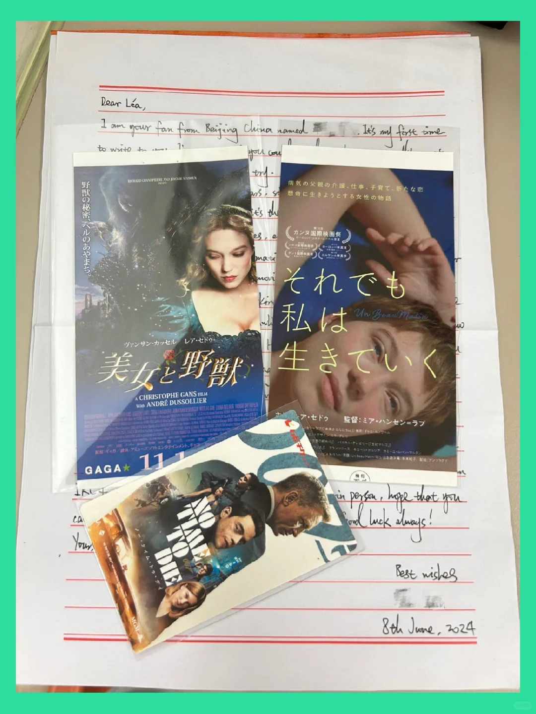 帮粉丝写信给邦女郎Léa Seyx