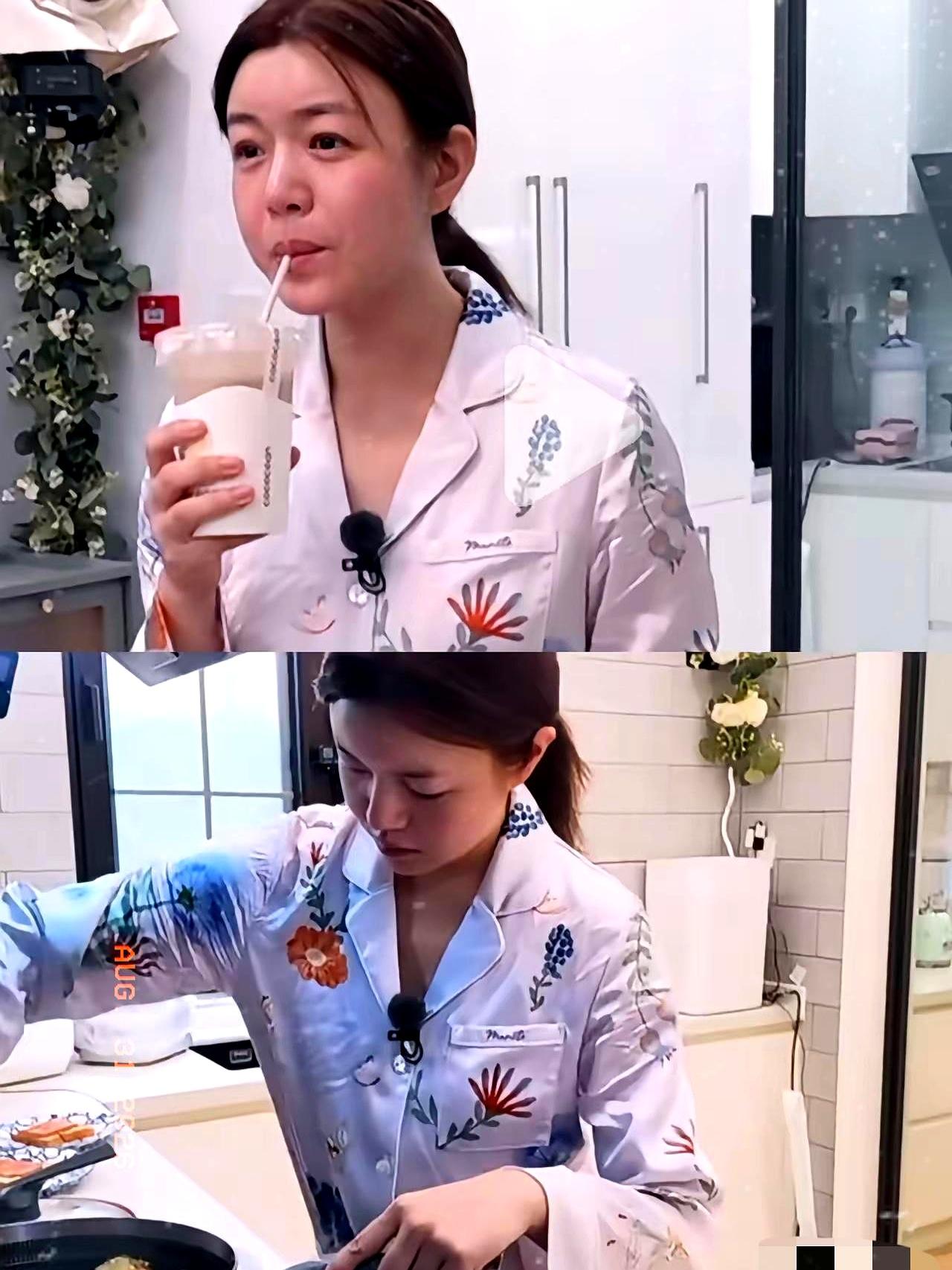 午饭第二杯咖啡续命？
这真发生在陈妍希身上。
她在节目自曝161cm、体重不到9