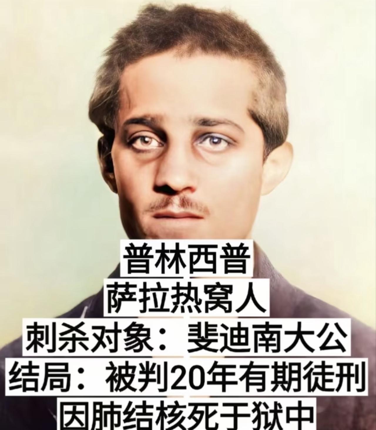 没想到直接点燃一战导火索的刺客，居然没被判死刑！1914年萨拉热窝事件的执行者普