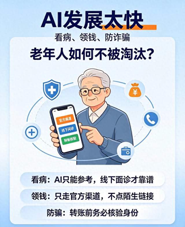AI发展太快，看病、领钱、防诈骗，老年人如何不被淘汰？