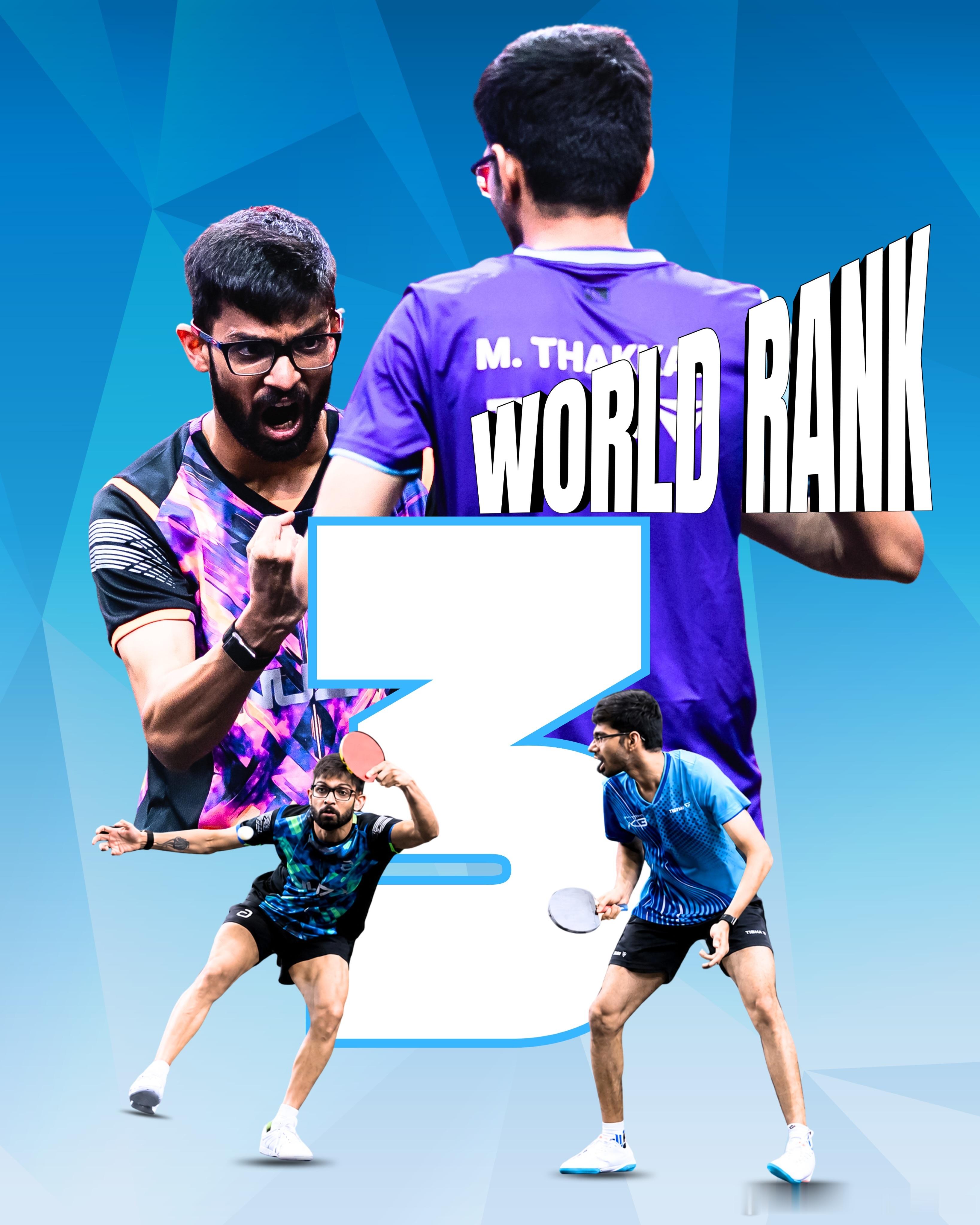 🇮🇳塔卡/玛纳什·沙 上升至男双世界排名第3️⃣ 