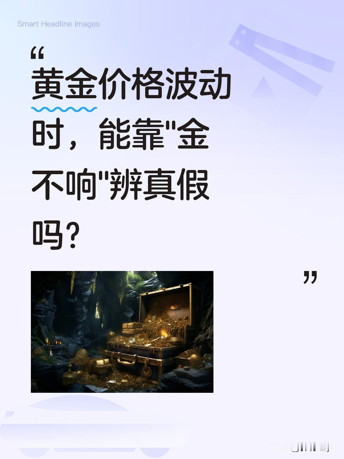 黄金价格波动时，能靠"金不响"辨真假吗？
最近黄金价格起起落落，不少人趁机入手。