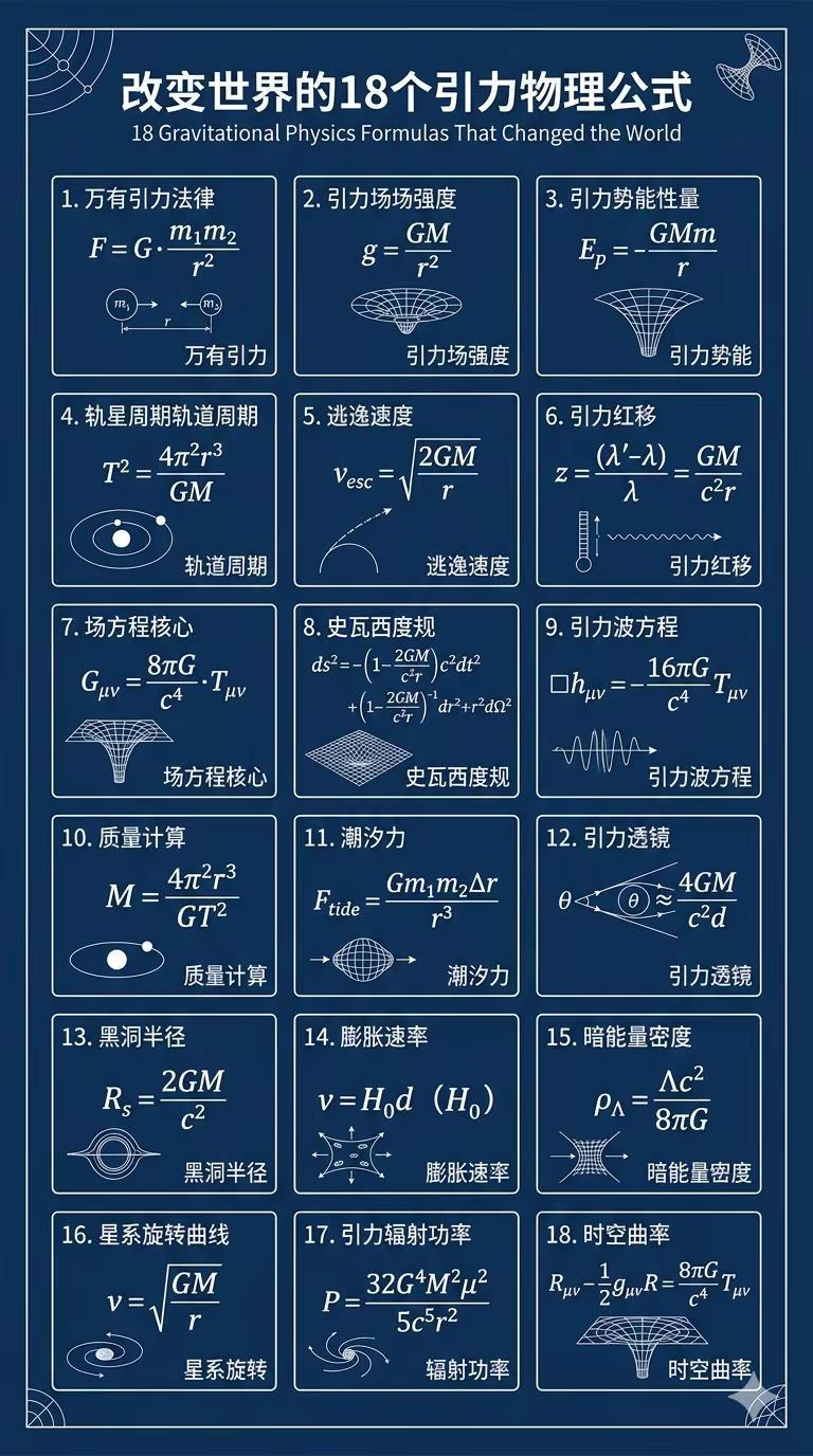 改变世界的18个引力物理公式。
