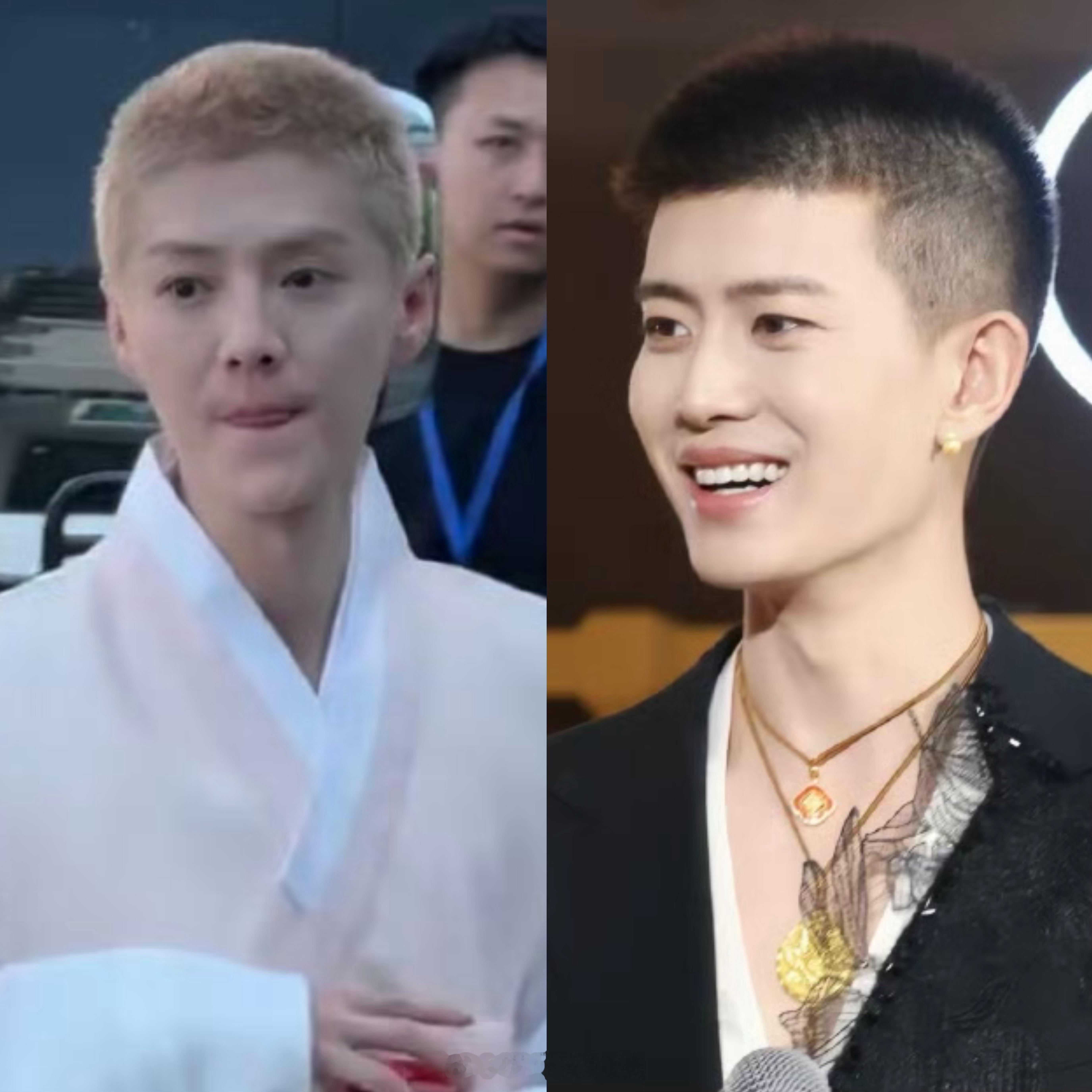鹿晗撞脸任嘉伦鹿晗撞脸任嘉伦鹿晗任嘉伦寸头鹿晗这就是京圈佛子吗